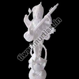 White Marble Saraswati Mata Statue