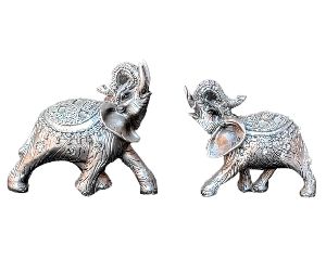 Silver Lucky Wealth Elephant Statue