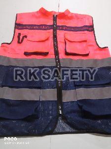 Polyester Net Safety jacket With Zipper
