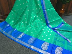 Banarasi kora organza zari work saree