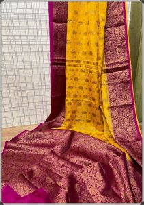 Banarasi semi dupion warm silk fancy saree