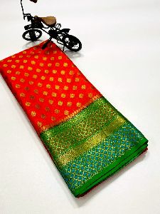 Semi dupion warm silk fancy saree