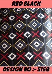 Red & Black Raising Print Velvet Fabric