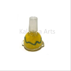14 mm Yellow Color Frit Male Glass Bowl