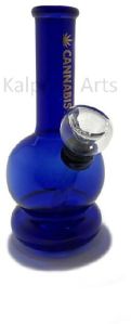 Blue Color Glass Bong with Down Stem Bowl