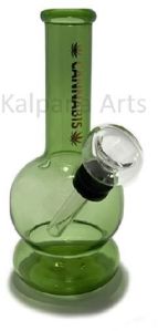 Green Color Glass Bong with Down Stem Bowl