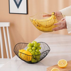 Metal Fruit Basket Wire Vegetable Bowl