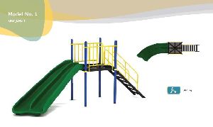 Model No.1 Economy Funstation Series Playground Slide and Swing Set