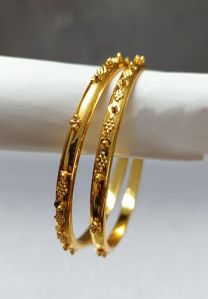 Gold Plated Rava Work Bangles