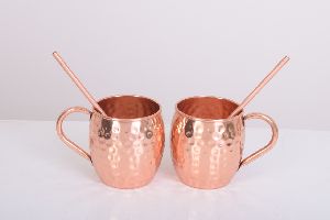 Sahi Hai Copper Beer Mug Set with Straw