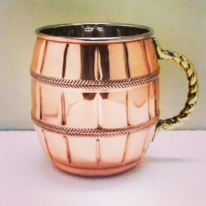 Sahi Hai Wooden Design Copper Beer Mug