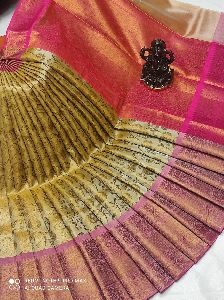 Printed Banarasi Tissue Silk Saree