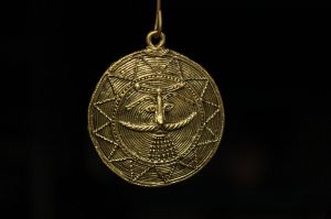 Dhokra Moon Mask pendant