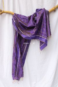Violet Contemporary Silk Handloom Stole