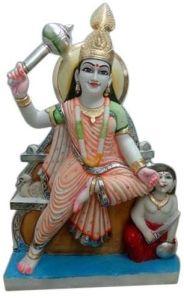 Marble Baglamukhi Mata Statue