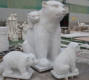 Marble Bear Statue