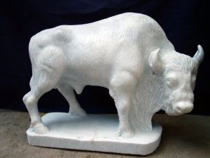 Marble Bull Statue