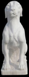 Marble Dog Statue