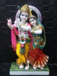 Marble Jugal Jodi Statue