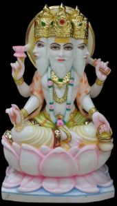 Marble Lord Brahma Statue