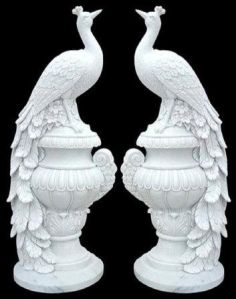 Marble Peacock Statue