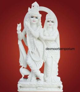 Marble Radha Krishna Statue