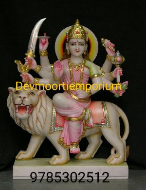 Marble Sherawali Mata Statue