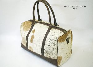 Leather Hairon Duffle Bag