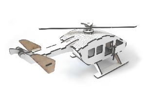 Laser Cut Wooden Toy Helicopter