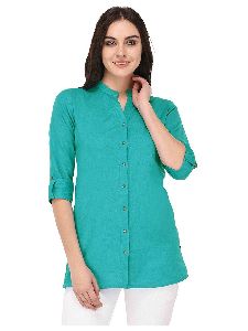Ladies Rama Green Cotton Shirt