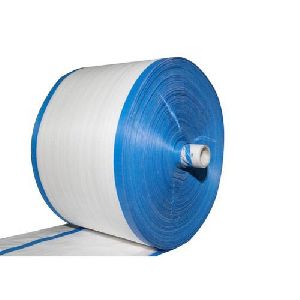 Polypropylene White & Blue Fabric Roll