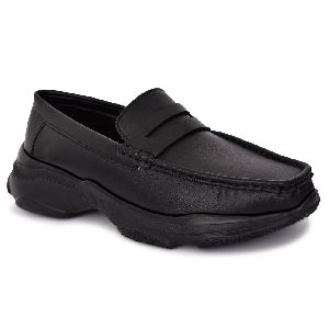 Mens Black Moccasin Shoes