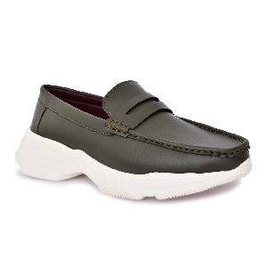 Mens Green Moccasin Shoes