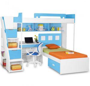 Bunk Bed with Study Table and Chair