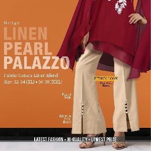 Cotton Linen Pearl Palazzo