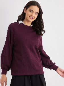 Fleece Oversized Crew Neck Sweatshirt