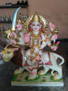 24 Inch Marble Durga Mata Statue