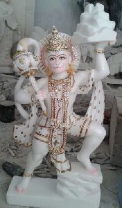 27 Inch Marble Hanuman Ji Statue