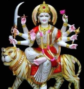 51 Inch Marble Durga Mata Statue