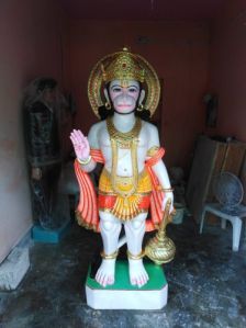 60 Inch Marble Hanuman Ji Statue