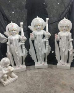 Marble Ram Sita and Laxman White Statue