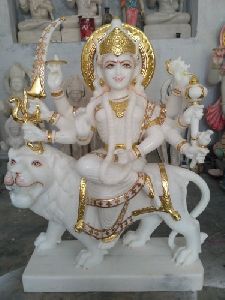 Marble Sherawali Mata Statue