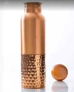 Copper Half Hammered Bottle