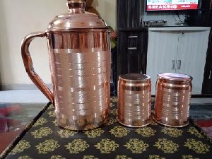 Copper Jug & Glass Set