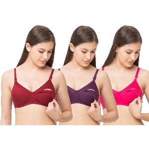 MomToBe Women's Cotton Full Cup Padded Feeding Bra