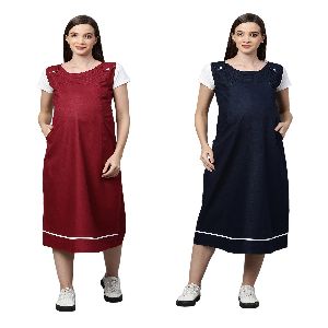 women cotton maternity nursing dress