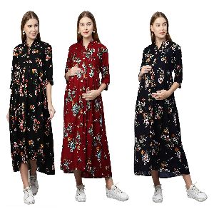 women rayon nursing dress