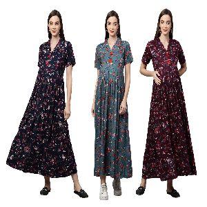 MomToBe women rayon nursing dress