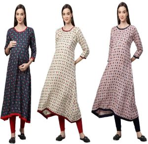 MomToBe women rayon maternity nursing kurtis