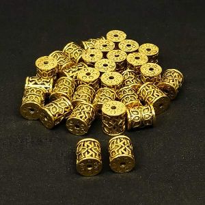 Antique Gold Hollow Beads